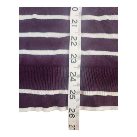 Market & Spruce womens sweater sz XL maroon cream strips long sleeve - Picture 9 of 9